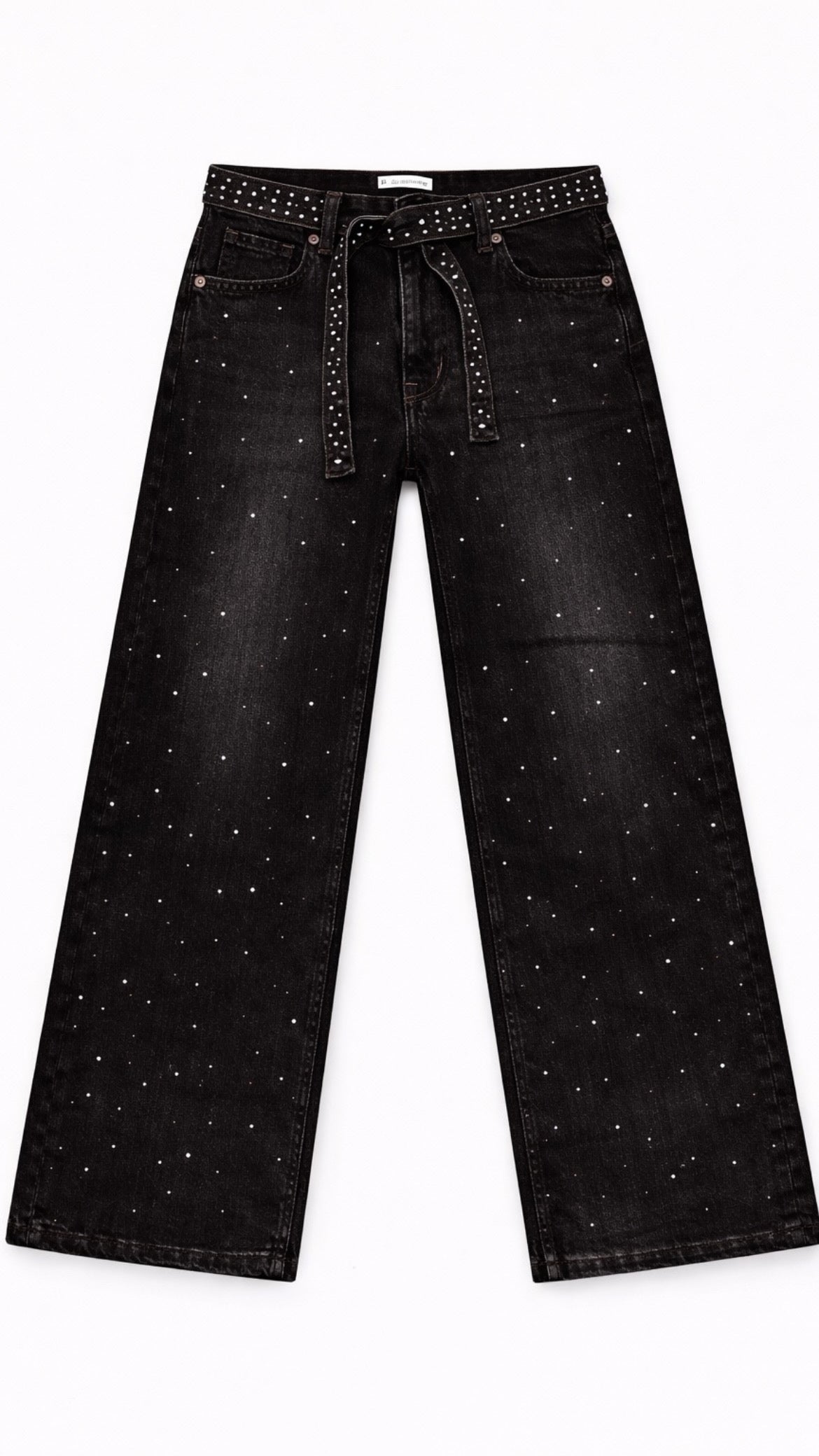 Jeans strass Noir
