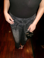 Jeans strass Noir