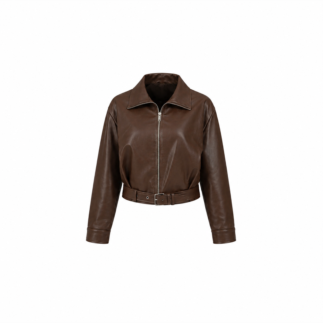 Veste cuir - Marron