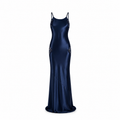 Robe satinée - Blue